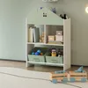 Kinderregal 'Vipsali' mit 2 Faltboxen Haus-Optik 90 x 60 x Produktbild-Vorschau 1