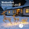 Outsunny 3-tlg. beleuchtetes Rentier- und Schlitten-Set für Produktbild-Vorschau 7