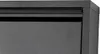 A close-up view of the top corner of a dark gray cabinet, likely a shoe cabinet or storage unit. Produktbild-Vorschau