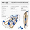 tectake® Slitta in legno Vivian pieghevole, con schienale Anteprima dell’immagine prodotto 5