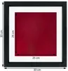 Ramka na medale zdjęcie 3D 30x30 - czarna, szkło 2 mm, MDF, Podgląd zdjęcia produktu 3