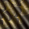 Záclona 140x250 Harmony hnědá zlatá ginkgo listy připravené Náhled obrázku produktu 2