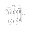 A diagram of a coat rack with dimensions indicated. Produktbild-Vorschau