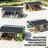 Outsunny Abri de jardin avec fondation en métal, gris Voir les images du produit 15