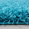 Teppich Wohnzimmer Hochflor Türkis 80x80 Rund Unicolor - Produktbild-Vorschau 2