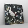 Wanduhr - Quadrat - Glasuhr - Asiatisch Reiher Blumen - Produktbild-Vorschau 4