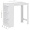 vidaXL Tavolo da bar con ripiano bianco 110x50x103 cm Anteprima dell’immagine prodotto 5