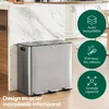 CASABEL Poubelle Tri Sélectif 3x20L, Acier Inox Chrome, Voir les images du produit 4