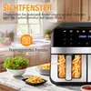 Doppelkammer-Heißluftfritteuse 2x5L, Airfryer 10L, Produktbild-Vorschau 3