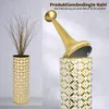 Leewadee Große Bodenvase 14 x 65 cm - Metall in gold Produktbild-Vorschau 7