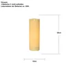 A tall, cream-colored LED candle is shown against a white background, with dimensions indicated by lines and text. Podgląd zdjęcia produktu