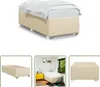 The Living Store Bettgestell Creme 80x200 cm Stoff Produktbild-Vorschau 1