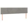 vidaXL Testiere 2 pz. Velluto grigio chiaro 100x5x78/88 cm Anteprima dell’immagine prodotto 1
