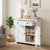 HOMCOM Sideboard Küchenschrank mit Schublade Doppeltür Produktbild-Vorschau 2
