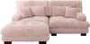 Sweiko Cloud Ecksofa für Wohnzimmer, Chenille Doppelsofa Produktbild-Vorschau 4