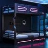 Palandová postel Flieks 90 x 200 cm s LED osvětlením, Náhled obrázku produktu 2