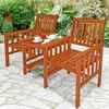 Banc de jardin 2 places bois d'acacia extérieur avec table Voir les images du produit 2