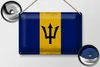 Blechschild Flagge Barbados 30x20cm Flag Barbados Vintage Produktbild-Vorschau 2