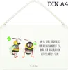 Mr. & Mrs. Panda Wandbild Holz Hummeln Kleeblatt DIN A4 - Produktbild-Vorschau 1