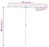 vidaXL Slnečník s hliníkovou tyčou 180x110 cm antracitový Náhľad obrázku produktu 7