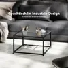 HOMCOM Čtvercový odkládací stolek / noční stolek s deskou z Náhled obrázku produktu 4