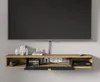 A wall-mounted TV cabinet with a television mounted above it. Náhled obrázku produktu