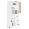 vidaXL Highboard Weiß 69,5x34x180 cm Holzwerkstoff Produktbild-Vorschau 3