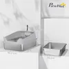 PawHut Katzentoilette Edelstahl Offene Katzenklo mit Produktbild-Vorschau 3