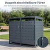 COSTWAY – metalowa szafka na 2 pojemniki na śmieci o Podgląd zdjęcia produktu 6