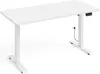A white adjustable standing desk on a white background. Podgląd zdjęcia produktu