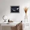 Gerahmtes Poster - Schwarzer Rahmen - Wal Schwarzweiß Produktbild-Vorschau 6