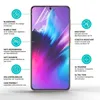 A smartphone screen protector is shown with various features highlighted by text and icons. Produktbild-Vorschau