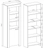 Wohnwand Sky Riviera Eiche, 4-teiliges Set mit Vitrine, Produktbild-Vorschau 11