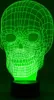 Totenkopf Leuchte RGB LED batteriebetrieben Halloween Deko Produktbild-Vorschau 1