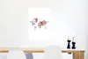 MuchoWow® Poster Weltkarte - Stein - Rot - Weiß 40x60 cm - Produktbild-Vorschau 5