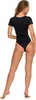 Damen Kurzarm-Body Aus Rippstrick Klassisch Bequem Schwarz Produktbild-Vorschau 11