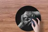 MuchoWow® Mauspad Mousepad Erde - Hand - Schwarz - Weiß Produktbild-Vorschau 3