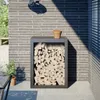 Brennholzregal Anthrazit 60x40x80 cm Stahl Produktbild-Vorschau 2
