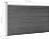 vidaXL Ensemble d'éléments de clôture WPC 872x105 cm Noir Voir les images du produit 11