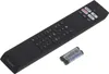 A black Philips TV remote control and two AAA batteries are shown on a white background. Produktbild-Vorschau