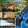 Akku Laubbläser, Akku laubsauger mit 2 x 5,2 Ah Akkus und Produktbild-Vorschau 3