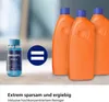 A small bottle of cleaning solution is shown next to three large orange bottles, with an equals sign in between them, suggesting equivalence or a concentrated formula. Anteprima dell’immagine prodotto