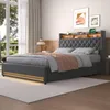 okwish Lit à coussins 160×200 cm avec éclairage LED, ports Voir les images du produit 2