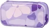 A close-up, front-facing view of a purple floral pencil case. Produktbild-Vorschau