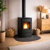 Bodenschutzmatte für Holz- und Pelletöfen aus Stahl 90x80 Produktbild-Vorschau 2
