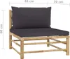 Set da giardino 4 pezzi vidaXL con cuscini grigio scuro in Anteprima dell’immagine prodotto 14