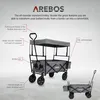 Carro de mano Arebos con toldo, color gris, dimensiones: Vista previa de la imagen del producto 3