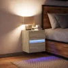 Wand-Nachttisch mit LED-Leuchten Sonoma-Eiche Produktbild-Vorschau 3