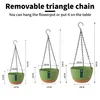pack de 3 pots de fleurs suspendus avec plateau amovible, Voir les images du produit 2