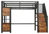 Hochbett mit Fensterdesign, Sicherheitsgeländer und offener Produktbild-Vorschau 10